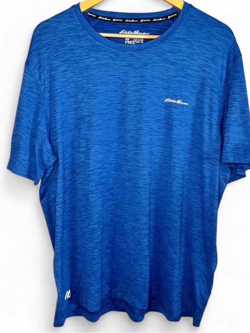 Eddie Bauer Men’s Blue FreeDry Short-Sleeve Performance Tee XL Workout